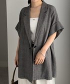 【ラナン/Ranan】のRanan/クレープジャカードハーフスリーブジャケット 大人の最旬トレンドファッション＆コーディネート founy(ファウニー) ファッション Fashion レディースファッション Fashion for Women アウター Coat / Outerwear Collection レディースジャケット・軽アウター Jackets シンプル Simple, Minimal ジャケット Jacket, Outerwear デニム Denim, Jeans Material トレンド Trend, Trending Now ポケット Pocket, Pocket Detail エレガント 上品 Elegant 半袖 Short Sleeve, Half Sleeve thumbnail CK|ID: prp329100004986278 ipo3291000000037349481