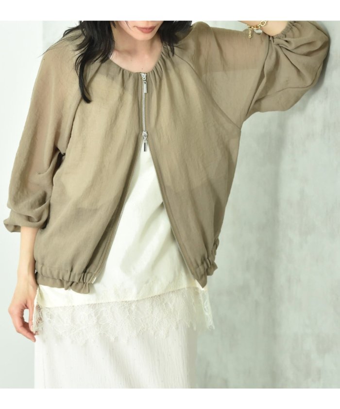 【インタープラネット/INTERPLANET】のノーカラーEボイルブルゾン インテリア・キッズ・メンズ・レディースファッション・服の通販 founy(ファウニー) https://founy.com/ ファッション Fashion レディースファッション Fashion for Women アウター Coat / Outerwear Collection ブルゾンジャケット・スポーティアウター Blouson Jackets ギャザー Gathered, Ruffled シアー Sheer, See-Through ブルゾン Blouson, Bomber Jacket ベーシック Basic, Essential リラックス Relax, Relaxed Fit 羽織 Haori, Light Jacket |ID: prp329100004986279 ipo3291000000037349483