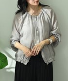 【インタープラネット/INTERPLANET】のノーカラーEボイルブルゾン 大人の最旬トレンドファッション＆コーディネート founy(ファウニー) ファッション Fashion レディースファッション Fashion for Women アウター Coat / Outerwear Collection ブルゾンジャケット・スポーティアウター Blouson Jackets ギャザー Gathered, Ruffled シアー Sheer, See-Through ブルゾン Blouson, Bomber Jacket ベーシック Basic, Essential リラックス Relax, Relaxed Fit 羽織 Haori, Light Jacket thumbnail ライトグレー|ID: prp329100004986279 ipo3291000000037349486