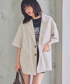 【ページボーイ/PAGEBOY】の【PBLIM】サマーアソートジャケット 大人の最旬トレンドファッション＆コーディネート founy(ファウニー) ファッション Fashion レディースファッション Fashion for Women アウター Coat / Outerwear Collection レディースジャケット・軽アウター Jackets thumbnail ベージュストライプ55|ID: prp329100004986283 ipo3291000000037349519