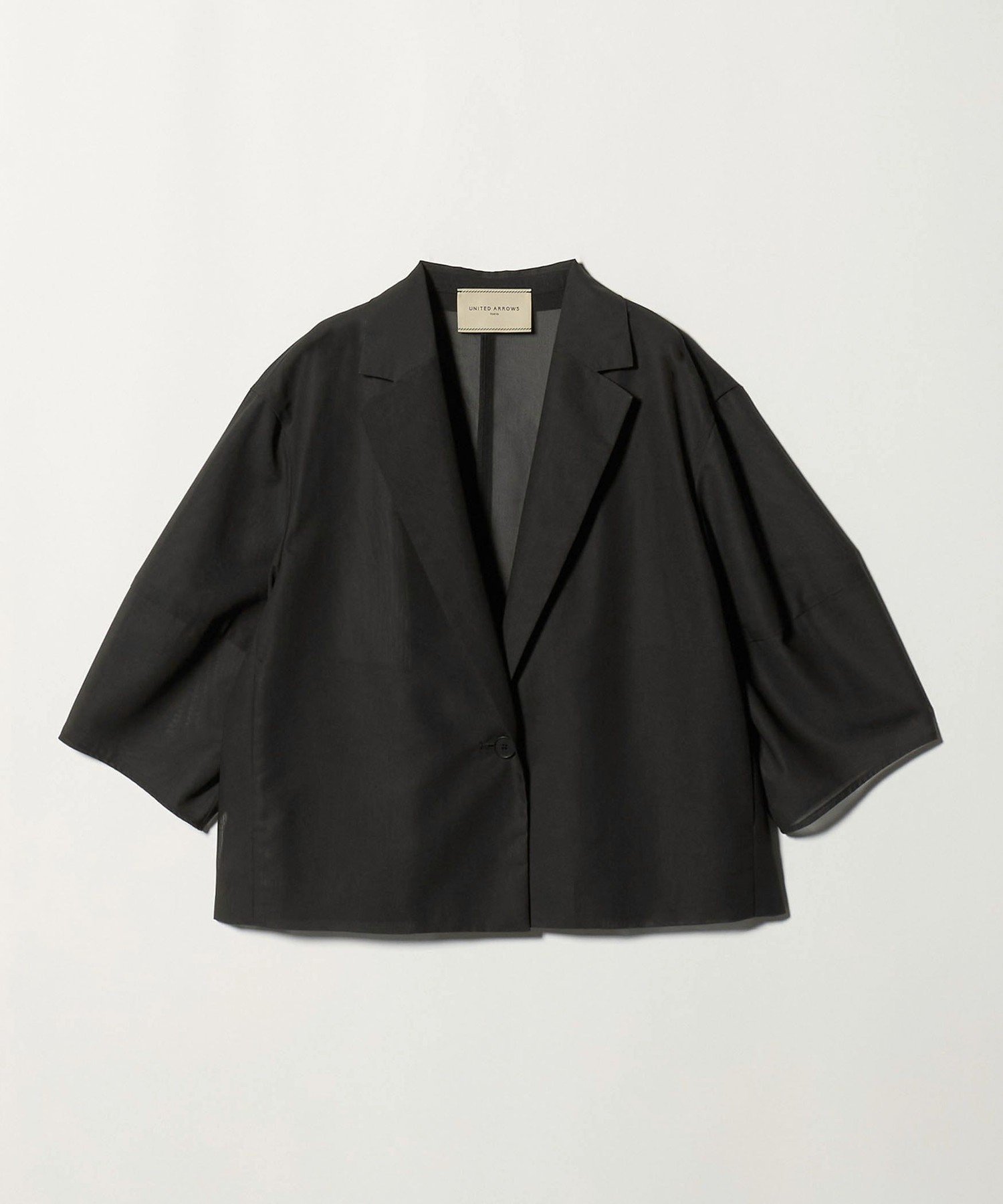 【ユナイテッドアローズ/UNITED ARROWS】のシアー ショート ジャケット -ウォッシャブル- インテリア・キッズ・メンズ・レディースファッション・服の通販 founy(ファウニー) 　ファッション　Fashion　レディースファッション　Fashion for Women　アウター　Coat / Outerwear Collection　レディースジャケット・軽アウター　Jackets　おすすめ　Recommended / Our Picks　ウォッシャブル　Machine Washable　シアー　Sheer, See-Through　ショート　Short, Short Length　ジャケット　Jacket, Outerwear　スリーブ　Sleeve, Long Sleeve / Short Sleeve　バランス　Balance, Style Balance　フィット　Fit, Slim Fit　ベスト　Vest, Waistcoat　ワイド　Wide, Wide Fit　夏　Summer　DK.GRAY|ID: prp329100004986288 ipo3291000000037349534