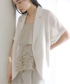 【ラ トータリテ/La TOTALITE】の【洗える】シアーカラミハーフスリーブジャケット 大人の最旬トレンドファッション＆コーディネート founy(ファウニー) ファッション Fashion レディースファッション Fashion for Women アウター Coat / Outerwear Collection レディースジャケット・軽アウター Jackets 2026年 2026 2026春夏・S/S Spring/Summer 2026 SS26 カーディガン Cardigan, Knitwear シアー Sheer, See-Through 夏 Summer 洗える Machine Washable thumbnail ナチュラル A|ID: prp329100004986289 ipo3291000000037349538