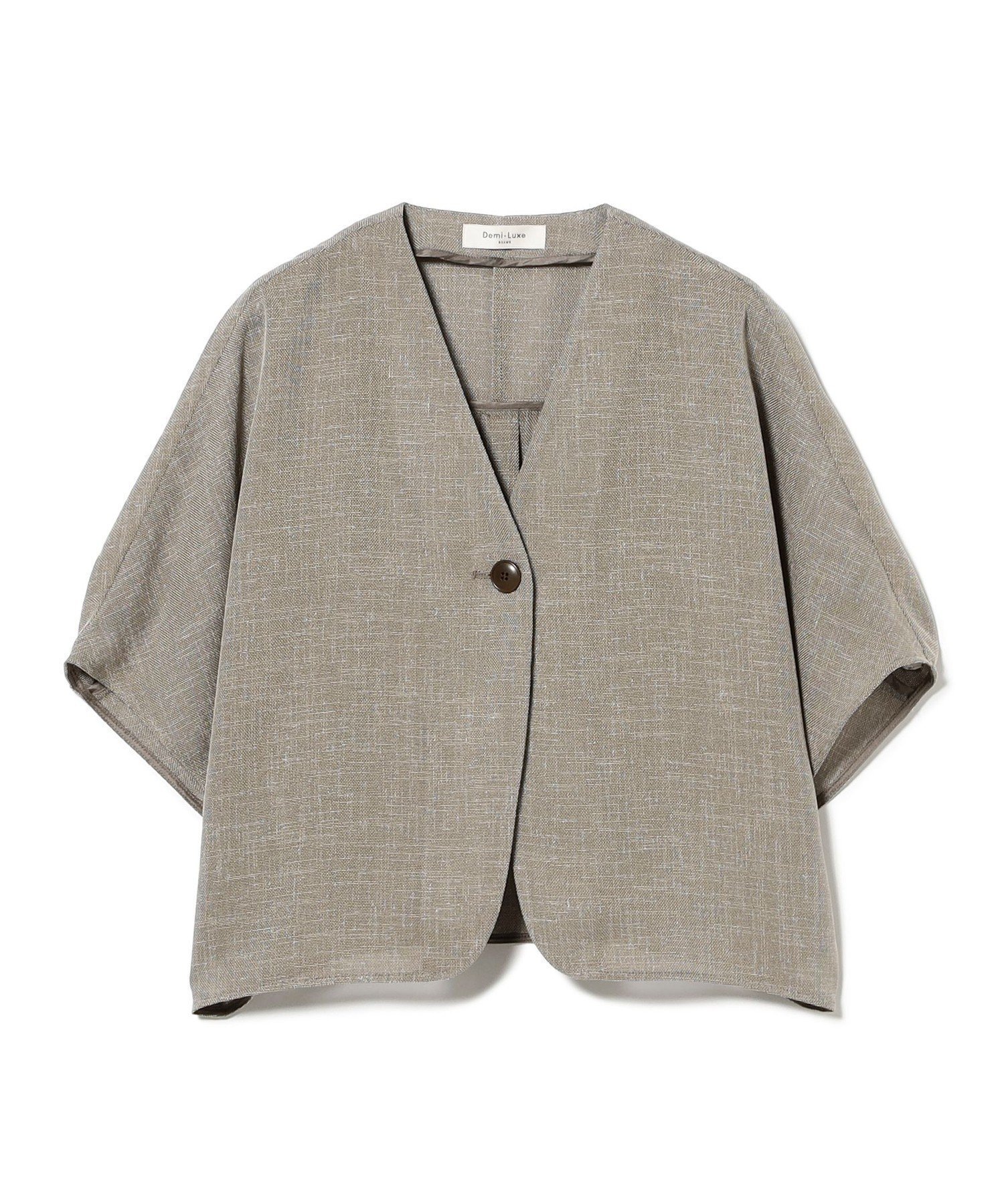 【デミルクス ビームス/Demi-Luxe BEAMS】のツイード メッシュ タック ジャケット インテリア・キッズ・メンズ・レディースファッション・服の通販 founy(ファウニー) 　ファッション　Fashion　レディースファッション　Fashion for Women　アウター　Coat / Outerwear Collection　レディースジャケット・軽アウター　Jackets　カーディガン　Cardigan, Knitwear　コンパクト　Compact, Small Size　シアー　Sheer, See-Through　ショート　Short, Short Length　シンプル　Simple, Minimal　ジャケット　Jacket, Outerwear　ツイード　Twill, Twill Weave　デニム　Denim, Jeans Material　バランス　Balance, Style Balance　フォルム　Silhouette, Form　フロント　Front, Front Design　マキシ　Maxi, Full Length　メッシュ　Mesh, Net Fabric　ワイド　Wide, Wide Fit　BEIGE_MIX|ID: prp329100004986291 ipo3291000000037349548