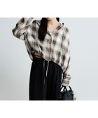 【ジーナシス/JEANASiS】のドロストショートシャツフーディ 大人の最旬トレンドファッション＆コーディネート founy(ファウニー) ファッション Fashion レディースファッション Fashion for Women トップス・カットソー Cut & Sew Tops シャツ・ブラウス・オフィスカジュアル Elegant Blouses & Button-Ups なめらか Smooth, Silky Texture ショルダー Shoulder, Shoulder Strap ショート Short, Short Length ドロップ Drop Shoulder, Dropped Style バランス Balance, Style Balance フォルム Silhouette, Form ボトム Bottoms, Lower Wear ルーズ Loose, Oversized ワイド Wide, Wide Fit エレガント 上品 Elegant thumbnail チェック|ID: prp329100004986303 ipo3291000000037349602
