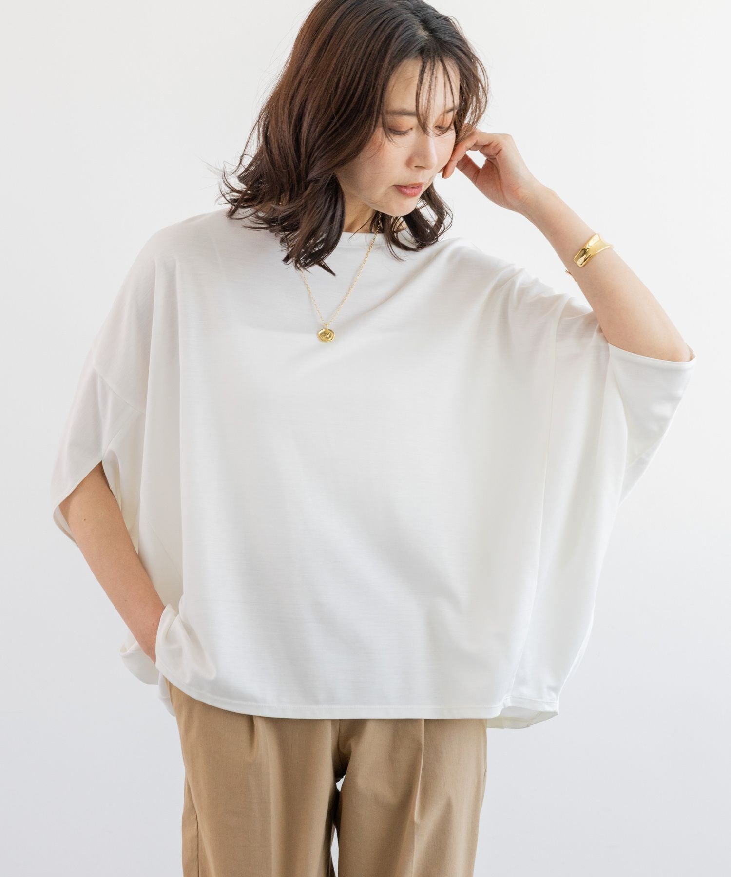 【バンヤードストーム/BARNYARDSTORM】の【『BABALOG』ご紹介アイテム】UVカットクールタッチドルマンプルオーバー【UVカット+接触冷感】【WEB限定カラー】 大人の最旬トレンドファッション＆コーディネート founy(ファウニー) 　ファッション　Fashion　レディースファッション　Fashion for Women　トップス・カットソー　Cut & Sew Tops　カジュアルプルオーバー・ニットトップス　Pullovers & Knit Tops / Casual Pullovers　おすすめ　Recommended / Our Picks　クール　Cool, Chic　パターン　Pattern, Design Print　パーカー　Hoodie, Parka　モダン　Modern, Contemporary　リネン　Linen, Linen Fabric　人気　Popular, Best Seller　夏　Summer　 other-1|ID: prp329100004986304 ipo3291000000037349605