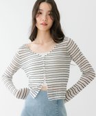 【ヘザー/Heather】のシアースパンコールカーディガン 大人の最旬トレンドファッション＆コーディネート founy(ファウニー) ファッション Fashion レディースファッション Fashion for Women トップス・カットソー Cut & Sew Tops カーディガン・羽織り Layered Style Cardigans おすすめ Recommended / Our Picks インナー Innerwear キャミワンピース Cami Dress, Slip Dress コンパクト Compact, Small Size シンプル Simple, Minimal スパンコール Sequins, Sequin Embellishment 春 Spring thumbnail ボーダー|ID: prp329100004986307 ipo3291000000037349624