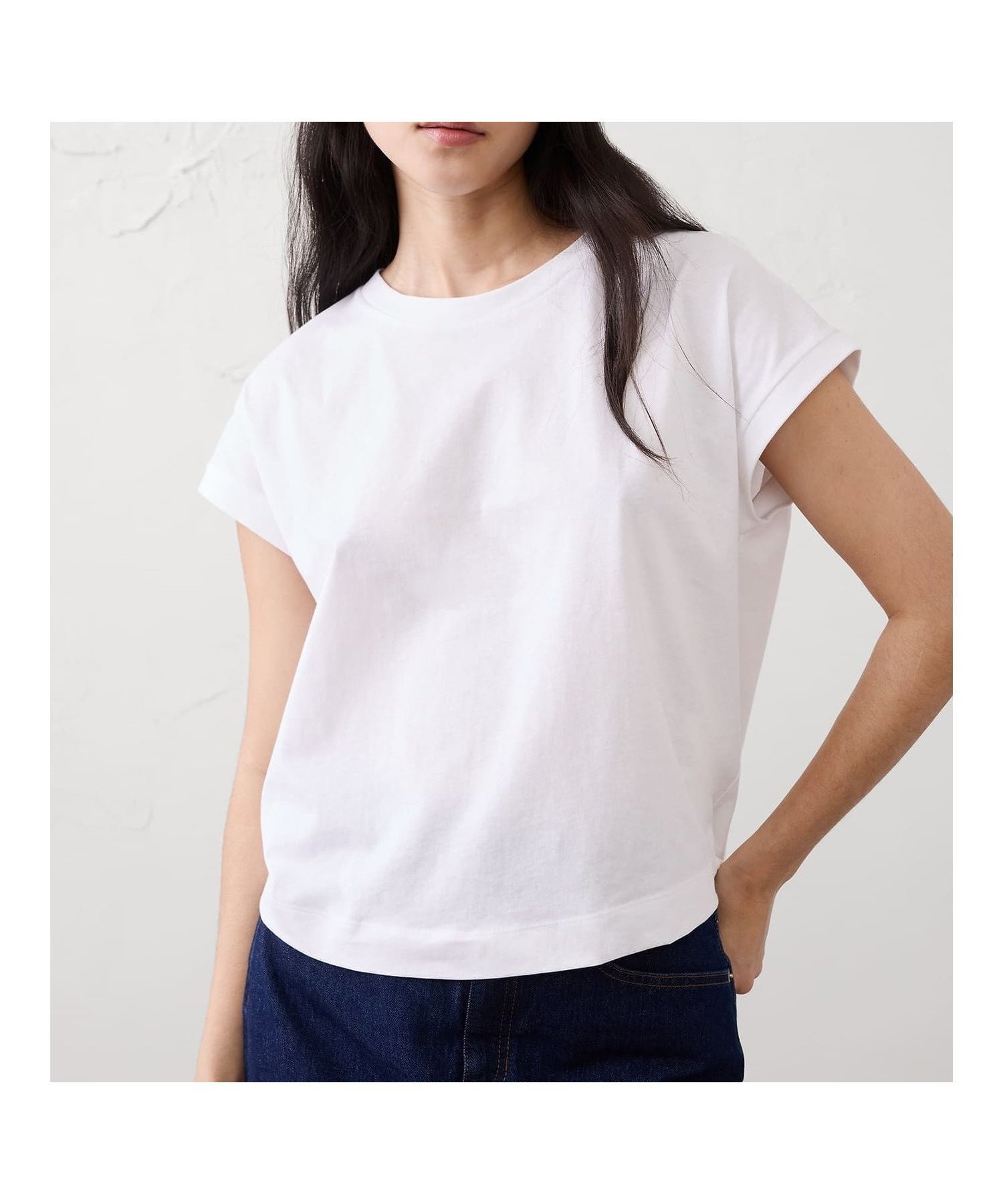 【バナナリパブリック ファクトリーストア/BANANA REPUBLIC FACTORY STORE】のプレミアムコットン ボクシーTシャツ インテリア・キッズ・メンズ・レディースファッション・服の通販 founy(ファウニー) 　ファッション　Fashion　レディースファッション　Fashion for Women　トップス・カットソー　Cut & Sew Tops　シャツ・ブラウス・オフィスカジュアル　Elegant Blouses & Button-Ups　ロングTシャツ・Tシャツ　Longline T-Shirts & Tees　ショート　Short, Short Length　スリーブ　Sleeve, Long Sleeve / Short Sleeve　トレンド　Trend, Trending Now　プレミアム　Premium, High-End　WHITE_500|ID: prp329100004986312 ipo3291000000037349651
