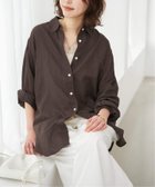 【スローブ イエナ/SLOBE IENA】の《追加2》リネンコットンレギュラーシャツ 大人の最旬トレンドファッション＆コーディネート founy(ファウニー) ファッション Fashion レディースファッション Fashion for Women トップス・カットソー Cut & Sew Tops シャツ・ブラウス・オフィスカジュアル Elegant Blouses & Button-Ups 2026年 2026 2026春夏・S/S Spring/Summer 2026 SS26 ストライプ Stripe, Striped Pattern 人気 Popular, Best Seller thumbnail ブラウン|ID: prp329100004986314 ipo3291000000037349662