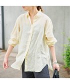 【スローブ イエナ/SLOBE IENA】の《追加2》リネンコットンレギュラーシャツ 大人の最旬トレンドファッション＆コーディネート founy(ファウニー) ファッション Fashion レディースファッション Fashion for Women トップス・カットソー Cut & Sew Tops シャツ・ブラウス・オフィスカジュアル Elegant Blouses & Button-Ups 2026年 2026 2026春夏・S/S Spring/Summer 2026 SS26 ストライプ Stripe, Striped Pattern 人気 Popular, Best Seller thumbnail イエロー|ID: prp329100004986314 ipo3291000000037349664