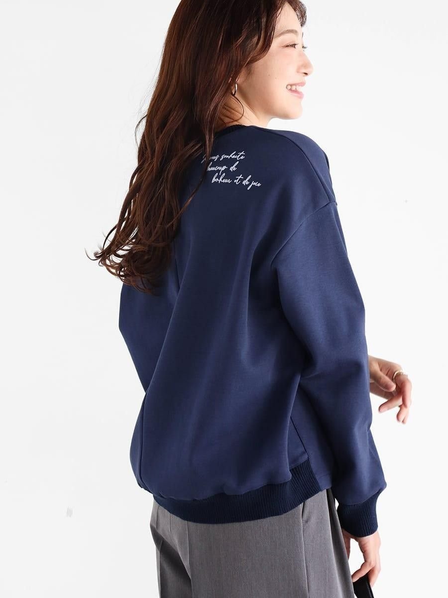 【ヴァン/Vin】のバックジップレオパードプリントスウェット インテリア・キッズ・メンズ・レディースファッション・服の通販 founy(ファウニー) 　ファッション　Fashion　レディースファッション　Fashion for Women　トップス・カットソー　Cut & Sew Tops　レディースパーカー・カジュアルフーディー　Casual Hoodies & Sweatshirts　スウェット・クルーネックトップス　Sweatshirts & Crewnecks / Relaxed Fit Sweat Tops　バッグ　Bags　おすすめ　Recommended / Our Picks　インナー　Innerwear　カットソー　Cut and Sewn Top　スウェット / スエット　Sweatshirt, Sweatwear　ヒョウ　Leopard, Animal Print　ワイド　Wide, Wide Fit　A/W・秋冬　Autumn/Winter　ネイビー|ID: prp329100004986320 ipo3291000000037349690