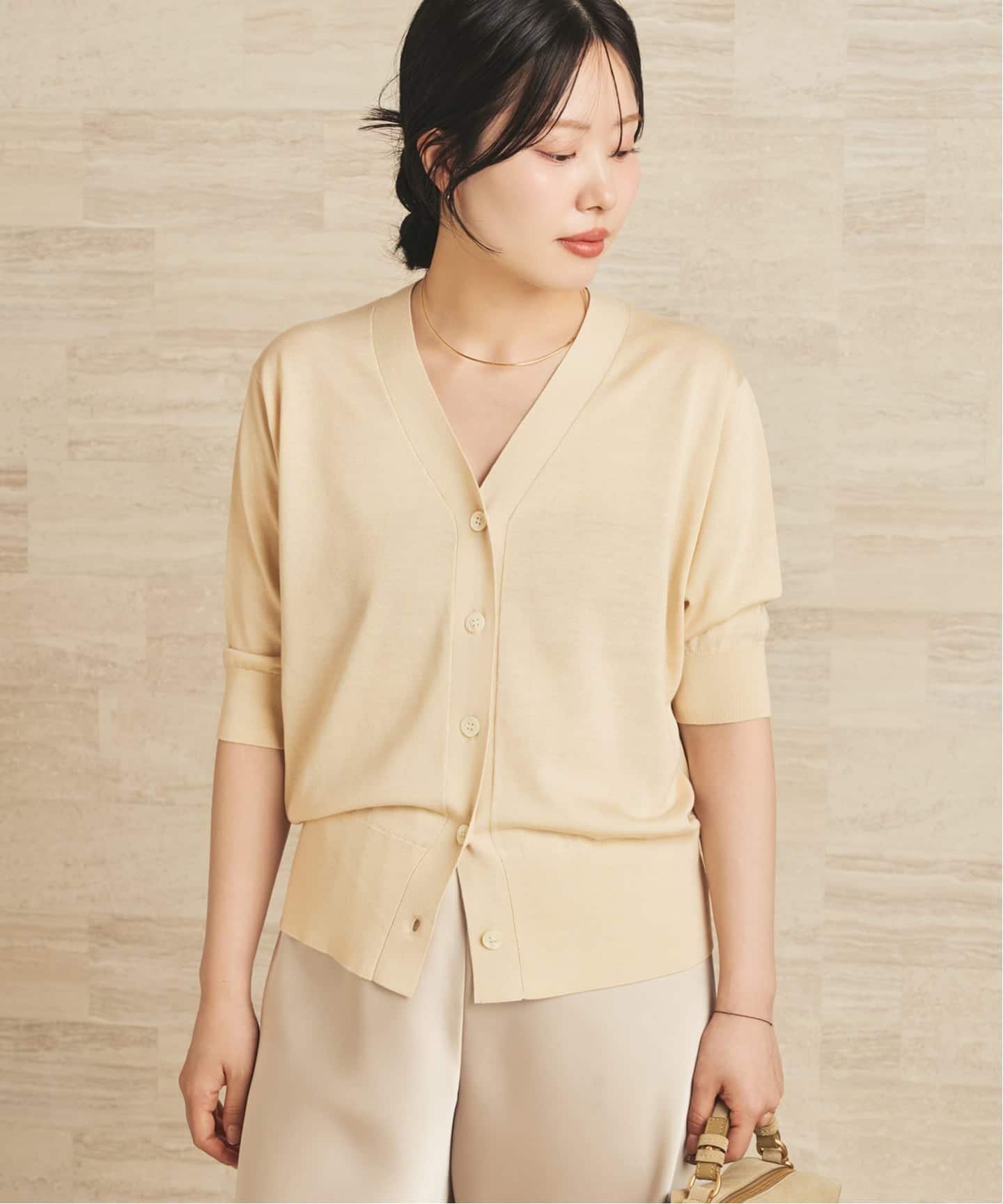 【プラージュ/Plage】のR IAM カシュクールカーディガン インテリア・キッズ・メンズ・レディースファッション・服の通販 founy(ファウニー) 　ファッション　Fashion　レディースファッション　Fashion for Women　トップス・カットソー　Cut & Sew Tops　カーディガン・羽織り　Layered Style Cardigans　なめらか　Smooth, Silky Texture　カシュクール　Wrap Design　カーディガン　Cardigan, Knitwear　シルク　Silk, 100% Silk　ジュエリー　Jewelry, Accessories　バランス　Balance, Style Balance　エレガント 上品　Elegant　人気　Popular, Best Seller　ナチュラル|ID: prp329100004986322 ipo3291000000037349697