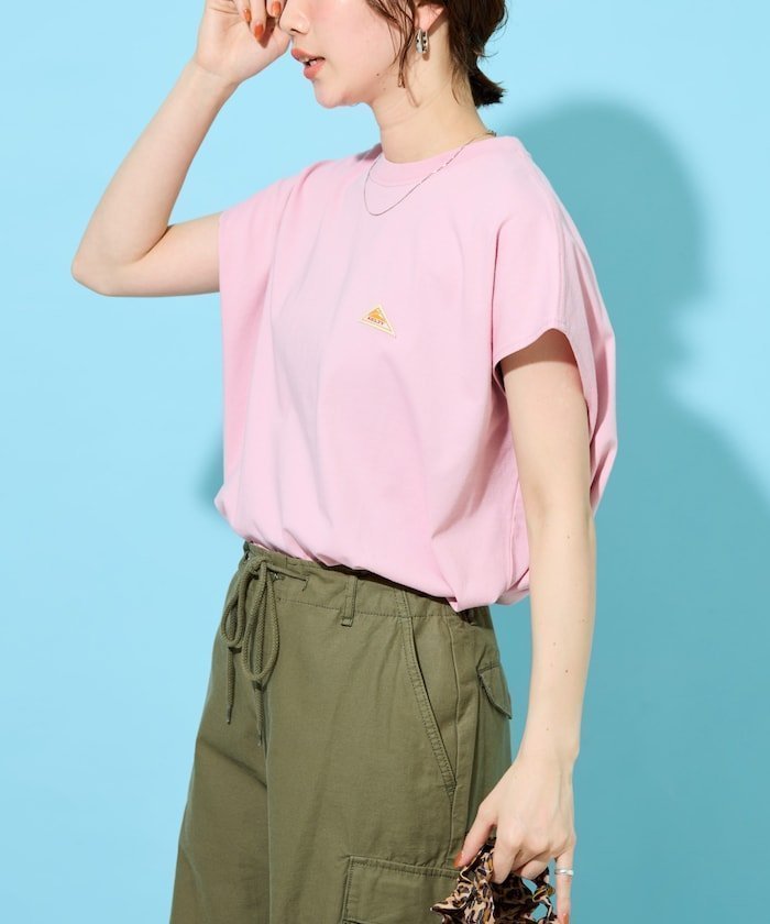 【フリークスストア/FREAK'S STORE】の別注 フレンチスリーブTシャツ(接触冷感・吸水速乾・UVカット・遮熱)【限定展開】 インテリア・キッズ・メンズ・レディースファッション・服の通販 founy(ファウニー) 　ファッション　Fashion　レディースファッション　Fashion for Women　トップス・カットソー　Cut & Sew Tops　シャツ・ブラウス・オフィスカジュアル　Elegant Blouses & Button-Ups　ロングTシャツ・Tシャツ　Longline T-Shirts & Tees　吸水　Absorbent, Quick-Dry　スペシャル　Special, Limited Edition　スリーブ　Sleeve, Long Sleeve / Short Sleeve　ビッグ　Big, Oversized　フレンチ　French, French Style　別注　Limited Edition, Custom Order　楽ちん　Easy Fit, Comfortable　S/S・春夏　SS, Spring/Summer, Warm Season　夏　Summer　2026年　2026　2026春夏・S/S　Spring/Summer 2026 SS26　ピンク|ID: prp329100004986325 ipo3291000000037349714