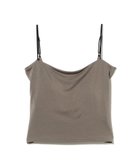 【デミルクス ビームス/Demi-Luxe BEAMS】のレーヨン 天竺 カップ付きキャミソール 大人の最旬トレンドファッション＆コーディネート founy(ファウニー) ファッション Fashion レディースファッション Fashion for Women トップス・カットソー Cut & Sew Tops キャミソール&ノースリーブ Camisoles & Sleeveless Tops おすすめ Recommended / Our Picks インナー Innerwear カーディガン Cardigan, Knitwear キャミソール Camisole, Spaghetti Strap Top コンパクト Compact, Small Size ジャケット Jacket, Outerwear フィット Fit, Slim Fit ラップ Wrap, Wrap Design thumbnail KHAKI|ID: prp329100004986334 ipo3291000000037349759