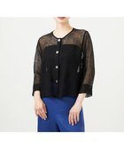 【シビラ/SYBILLA】のリネンカラミシアージャケット 大人の最旬トレンドファッション＆コーディネート founy(ファウニー) ファッション Fashion レディースファッション Fashion for Women アウター Coat / Outerwear Collection レディースジャケット・軽アウター Jackets インナー Innerwear シアー Sheer, See-Through ショート Short, Short Length ジャケット Jacket, Outerwear バランス Balance, Style Balance ボトム Bottoms, Lower Wear メッシュ Mesh, Net Fabric リネン Linen, Linen Fabric 夏 Summer thumbnail ブラック|ID: prp329100004986352 ipo3291000000037349872