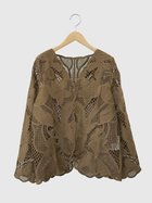 【ラシュッド/LASUD】の【再入荷】Floral lace blouse 大人の最旬トレンドファッション＆コーディネート founy(ファウニー) ファッション Fashion レディースファッション Fashion for Women デニム Denim, Jeans Material フェミニン Feminine, Girly フラワー Flower, Floral モチーフ Motif, Design Theme レース Lace, Lace Fabric ワイド Wide, Wide Fit エレガント 上品 Elegant 再入荷 Restock / Back in Stock 羽織 Haori, Light Jacket thumbnail ブラウン|ID: prp329100004986355 ipo3291000000037349882