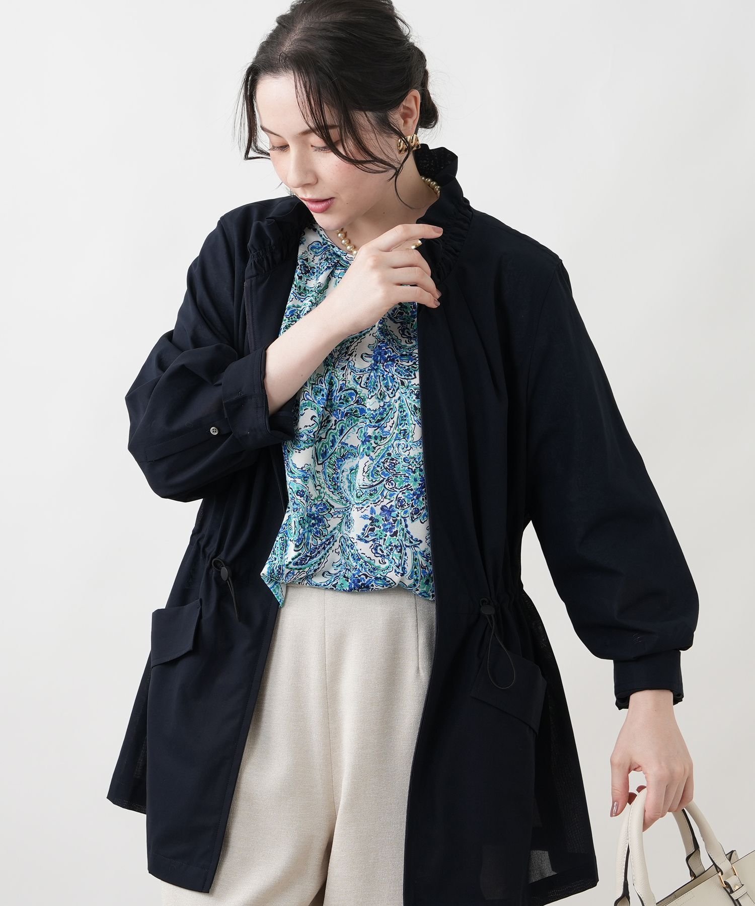 【レリアンプラスハウス/Leilian PLUS HOUSE】のブルゾン【Leilian WHITE LABEL】 大人の最旬トレンドファッション＆コーディネート founy(ファウニー) 　ファッション　Fashion　レディースファッション　Fashion for Women　アウター　Coat / Outerwear Collection　ブルゾンジャケット・スポーティアウター　Blouson Jackets　ウォッシャブル　Machine Washable　シンプル　Simple, Minimal　トレンド　Trend, Trending Now　フェミニン　Feminine, Girly　ブルゾン　Blouson, Bomber Jacket　ベーシック　Basic, Essential　ポケット　Pocket, Pocket Detail　ミックス　Mix, Mixed Style　無地　Plain, Solid Color　リラックス　Relax, Relaxed Fit　夏　Summer　エレガント 上品　Elegant　 other-1|ID: prp329100004986366 ipo3291000000037349912