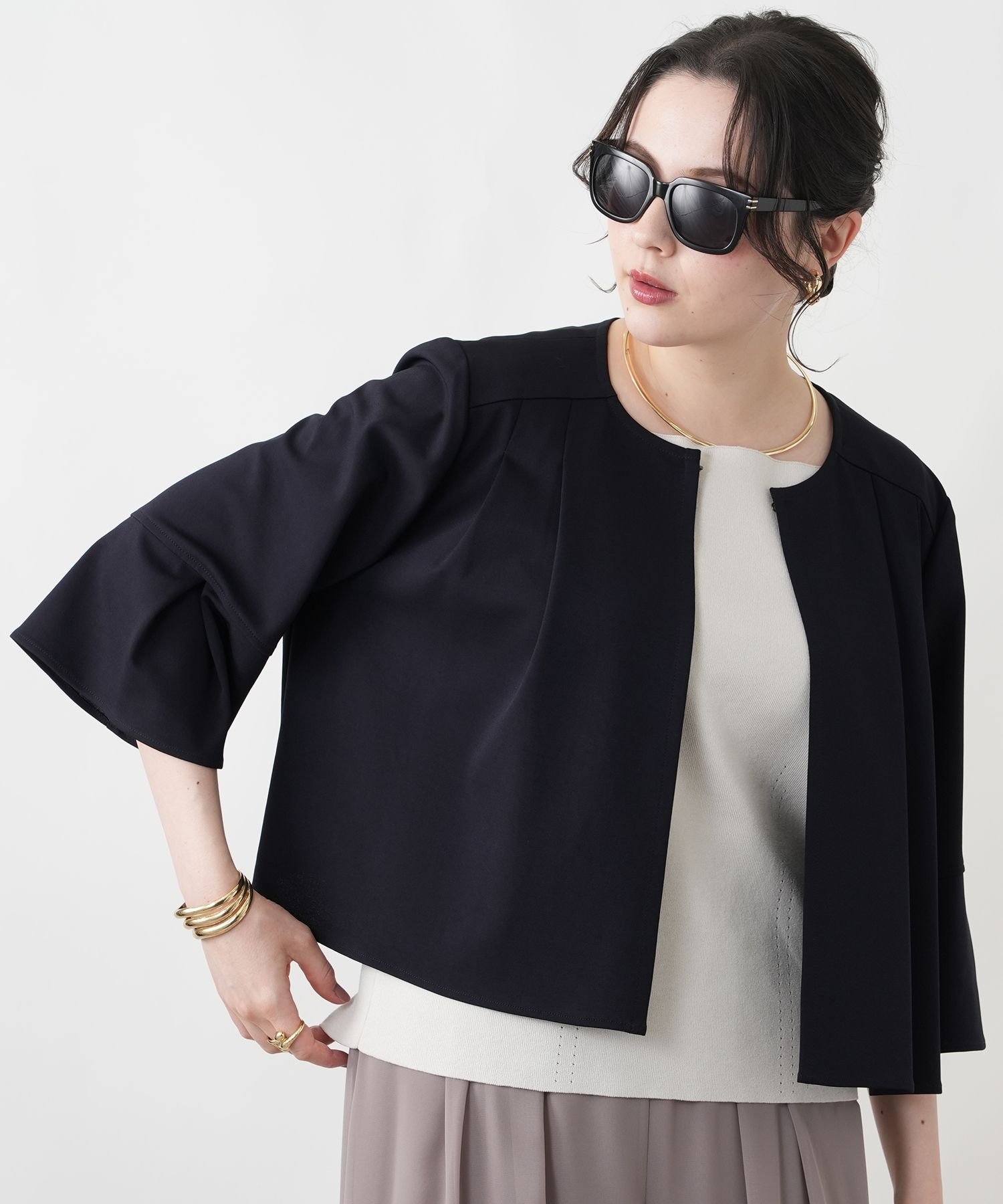【レリアンプラスハウス/Leilian PLUS HOUSE】のジャケット 大人の最旬トレンドファッション＆コーディネート founy(ファウニー) 　ファッション　Fashion　レディースファッション　Fashion for Women　アウター　Coat / Outerwear Collection　レディースジャケット・軽アウター　Jackets　アクセサリー　Fashion Accessories　ウォッシャブル　Machine Washable　シンプル　Simple, Minimal　ジャケット　Jacket, Outerwear　フォーマル　Formal, Dressy　ブレスレット　Bracelet, Wristband　ポケット　Pocket, Pocket Detail　夏　Summer　無地　Plain, Solid Color　 other-1|ID: prp329100004986367 ipo3291000000037349915