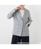 【レリアン/LEILIAN】のウィンドーペンテーラードジャケット【ROCHAS Premiere】 大人の最旬トレンドファッション＆コーディネート founy(ファウニー) ファッション Fashion レディースファッション Fashion for Women アウター Coat / Outerwear Collection レディースジャケット・軽アウター Jackets テーラードジャケット / 通勤・きれいめスタイル Tailored Jackets & Blazers クラシカル Classical, Vintage-Inspired スリット Slit, Slit Detail チェック Check, Plaid, Tartan フォルム Silhouette, Form フロント Front, Front Design ポケット Pocket, Pocket Detail 夏 Summer thumbnail ブルー系|ID: prp329100004986375 ipo3291000000037349940