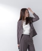 【ナチュラル ビューティー ベーシック/NATURAL BEAUTY BASIC】のサマードライタッチ SETUP テーラードジャケット ブラウン|ID: prp329100004986386 ipo3291000000037349982