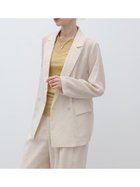 【ラシュッド/LASUD】のシアーライトダブルテーラードジャケット アイボリー|ID: prp329100004986389 ipo3291000000037349989
