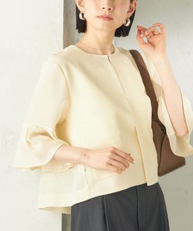 【シップス/SHIPS】の手洗い可能 ミニ チェック カラミ ノーカラー ジャケット 大人の最旬トレンドファッション＆コーディネート founy(ファウニー) ファッション Fashion レディースファッション Fashion for Women アウター Coat / Outerwear Collection レディースジャケット・軽アウター Jackets ノーカラージャケット / シンプル上品コーデ Collarless Jackets ジャケット Jacket, Outerwear スリーブ Sleeve, Long Sleeve / Short Sleeve チェック Check, Plaid, Tartan ハーフ Half, Half-Length フロント Front, Front Design ボトム Bottoms, Lower Wear ポケット Pocket, Pocket Detail 夏 Summer エレガント 上品 Elegant ビジネス 仕事 通勤 Business / Work / Commuting 2026年 2026 2026春夏・S/S Spring/Summer 2026 SS26 |ID:prp329100004986401