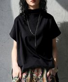 【アンティカ/antiqua】のantiqua 汗染み防止 撥水 Tシャツ レディース NA-00529 大人の最旬トレンドファッション＆コーディネート founy(ファウニー) ファッション Fashion レディースファッション Fashion for Women トップス・カットソー Cut & Sew Tops シャツ・ブラウス・オフィスカジュアル Elegant Blouses & Button-Ups ロングTシャツ・Tシャツ Longline T-Shirts & Tees 春 Spring シンプル Simple, Minimal スリーブ Sleeve, Long Sleeve / Short Sleeve バランス Balance, Style Balance フォルム Silhouette, Form フレンチ French, French Style ベーシック Basic, Essential ボトム Bottoms, Lower Wear ボトルネック Bottle Neck, Mock Neck 無地 Plain, Solid Color ワイド Wide, Wide Fit ワーク Workwear, Utility Style 夏 Summer 旅行 Travel エレガント 上品 Elegant ビジネス 仕事 通勤 Business / Work / Commuting thumbnail 05 ブラック|ID: prp329100004986533 ipo3291000000037351362