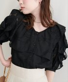 【ナチュラルクチュール/natural couture】のオパールフラワーシアーブラウス 大人の最旬トレンドファッション＆コーディネート founy(ファウニー) ファッション Fashion レディースファッション Fashion for Women トップス・カットソー Cut & Sew Tops シャツ・ブラウス・オフィスカジュアル Elegant Blouses & Button-Ups なめらか Smooth, Silky Texture フラワー Flower, Floral フリル Frill, Ruffle ボトム Bottoms, Lower Wear ルーズ Loose, Oversized レース Lace, Lace Fabric 再入荷 Restock / Back in Stock エレガント 上品 Elegant ビジネス 仕事 通勤 Business / Work / Commuting 2026年 2026 2026春夏・S/S Spring/Summer 2026 SS26 thumbnail ブラック|ID: prp329100004986536 ipo3291000000037351373