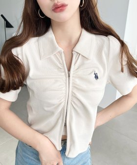 【モーメントプラス/moment+ / MEN】のU.S.POLO ASSN.ワンポイント刺繍Wジップフロントギャザーえり付き半袖カーディガン 大人の最旬トレンドファッション＆コーディネート founy(ファウニー) ファッション Fashion メンズファッション Fashion for Men インナー Innerwear カーディガン Cardigan, Knitwear キャミソール Camisole, Spaghetti Strap Top ギャザー Gathered, Ruffled コンパクト Compact, Small Size シューズ Shoes, Footwear ショート Short, Short Length シンプル Simple, Minimal ジップ Zip, Zipper タンク Tank Top, Sleeveless Top トレンド Trend, Trending Now バレエ Ballet, Ballet Style フリル Frill, Ruffle フロント Front, Front Design ベーシック Basic, Essential 半袖 Short Sleeve, Half Sleeve ワンポイント One Point, Statement Accent 再入荷 Restock / Back in Stock プチプライス・低価格 Affordable / Budget Price エレガント 上品 Elegant |ID:prp329100004986540