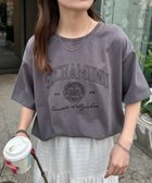 【ディスコート/Discoat】の【Enlude】同色刺繍カレッジロゴTシャツ《ユニセックス》 大人の最旬トレンドファッション＆コーディネート founy(ファウニー) ファッション Fashion レディースファッション Fashion for Women トップス・カットソー Cut & Sew Tops シャツ・ブラウス・オフィスカジュアル Elegant Blouses & Button-Ups ロングTシャツ・Tシャツ Longline T-Shirts & Tees 2026年 2026 2026春夏・S/S Spring/Summer 2026 SS26 リラックス Relax, Relaxed Fit エレガント 上品 Elegant thumbnail チャコールグレー|ID: prp329100004986541 ipo3291000000037351393