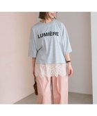 【スタディオ クリップ/studio CLIP】の【MINAKO企画】レースロゴTシャツ 大人の最旬トレンドファッション＆コーディネート founy(ファウニー) ファッション Fashion レディースファッション Fashion for Women トップス・カットソー Cut & Sew Tops シャツ・ブラウス・オフィスカジュアル Elegant Blouses & Button-Ups ロングTシャツ・Tシャツ Longline T-Shirts & Tees シンプル Simple, Minimal スリット Slit, Slit Detail トレンド Trend, Trending Now ベーシック Basic, Essential レース Lace, Lace Fabric thumbnail ライトグレー12|ID: prp329100004986546 ipo3291000000037351433