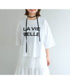 【スタディオ クリップ/studio CLIP】の【MINAKO企画】レースロゴTシャツ 大人の最旬トレンドファッション＆コーディネート founy(ファウニー) ファッション Fashion レディースファッション Fashion for Women トップス・カットソー Cut & Sew Tops シャツ・ブラウス・オフィスカジュアル Elegant Blouses & Button-Ups ロングTシャツ・Tシャツ Longline T-Shirts & Tees シンプル Simple, Minimal スリット Slit, Slit Detail トレンド Trend, Trending Now ベーシック Basic, Essential レース Lace, Lace Fabric thumbnail オフホワイト11|ID: prp329100004986546 ipo3291000000037351434