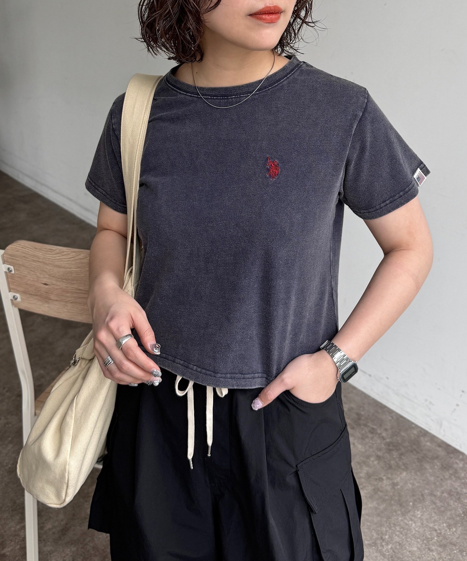 【シーピーシーエム/CPCM】の【U.S. POLO ASSN.】クロップドT インテリア・キッズ・メンズ・レディースファッション・服の通販 founy(ファウニー) 　ファッション　Fashion　レディースファッション　Fashion for Women　イタリア　Italy　春　Spring　腕時計　Wristwatch　キャップ　Cap, Baseball Cap　クロップド　Cropped, Short Length　コレクション　Collection, Seasonal Line　デニム　Denim, Jeans Material　定番　Standard, Basic Item　ベーシック　Basic, Essential　メンズ　Men's, Menswear　ワンポイント　One Point, Statement Accent　インディゴブルー|ID: prp329100004986561 ipo3291000000037351532