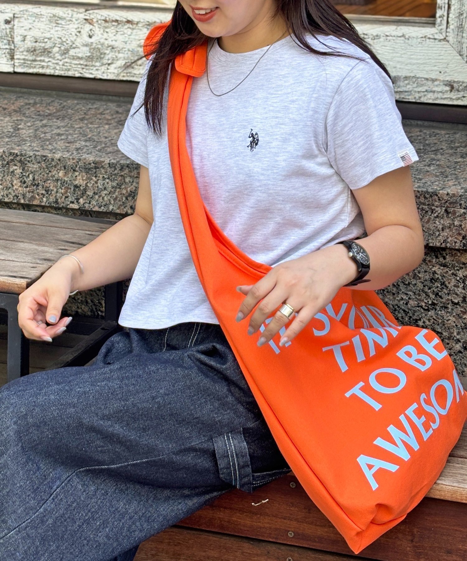 【シーピーシーエム/CPCM】の【U.S. POLO ASSN.】クロップドT インテリア・キッズ・メンズ・レディースファッション・服の通販 founy(ファウニー) 　ファッション　Fashion　レディースファッション　Fashion for Women　イタリア　Italy　春　Spring　腕時計　Wristwatch　キャップ　Cap, Baseball Cap　クロップド　Cropped, Short Length　コレクション　Collection, Seasonal Line　デニム　Denim, Jeans Material　定番　Standard, Basic Item　ベーシック　Basic, Essential　メンズ　Men's, Menswear　ワンポイント　One Point, Statement Accent　グレー|ID: prp329100004986561 ipo3291000000037351535