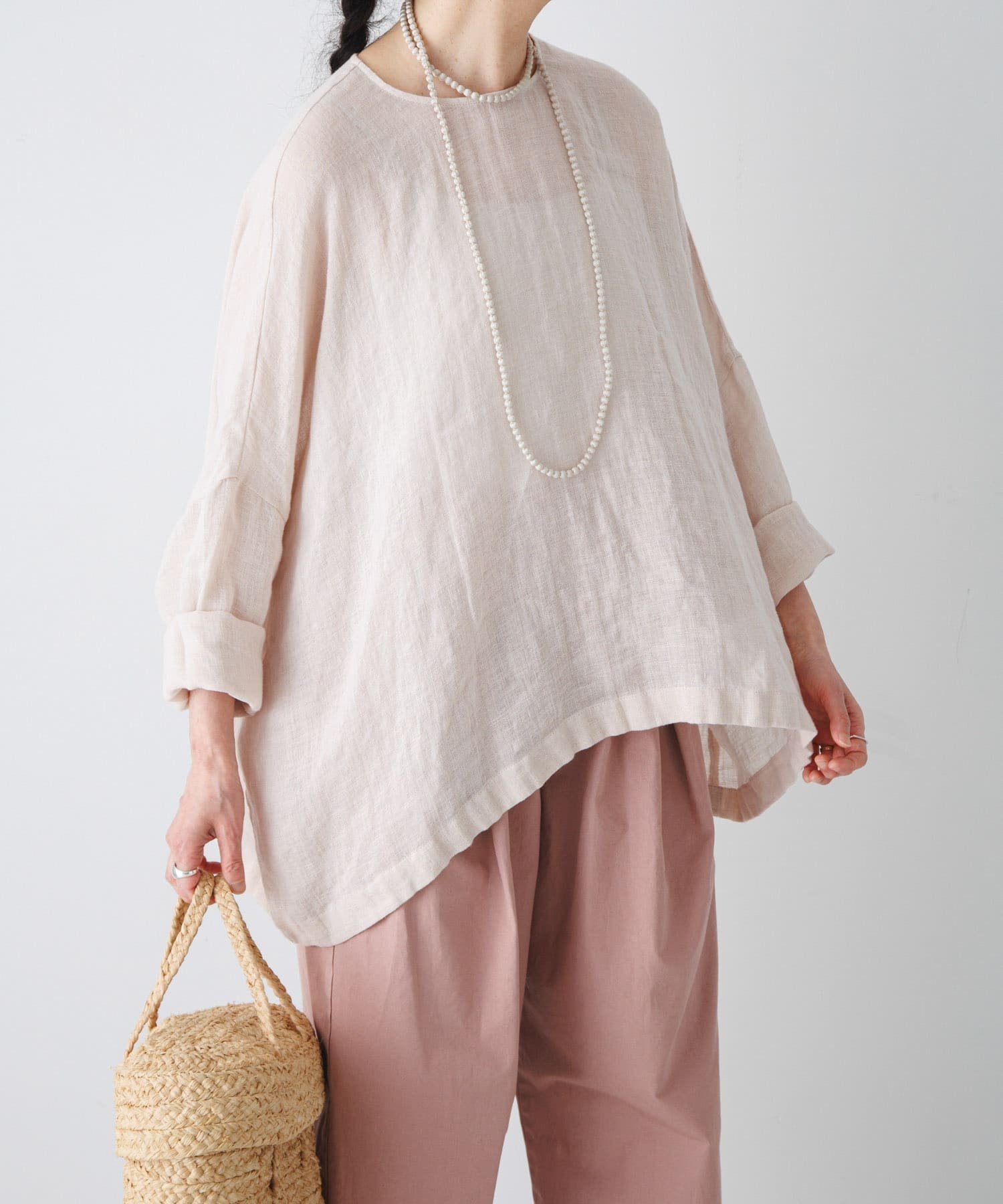 【かぐれ/kagure / URBAN RESEARCH】のリネンボイルワイドプルオーバー インテリア・キッズ・メンズ・レディースファッション・服の通販 founy(ファウニー) 　ファッション　Fashion　レディースファッション　Fashion for Women　トップス・カットソー　Cut & Sew Tops　カジュアルプルオーバー・ニットトップス　Pullovers & Knit Tops / Casual Pullovers　2026年　2026　2026春夏・S/S　Spring/Summer 2026 SS26　おすすめ　Recommended / Our Picks　リネン　Linen, Linen Fabric　ロング　Long, Long-Length　ワイド　Wide, Wide Fit　エレガント 上品　Elegant　夏　Summer　S/S・春夏　SS, Spring/Summer, Warm Season　長袖　Long Sleeve, Full Sleeve　ピンク|ID: prp329100004986563 ipo3291000000037351552
