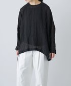 【かぐれ/kagure / URBAN RESEARCH】のリネンボイルワイドプルオーバー 大人の最旬トレンドファッション＆コーディネート founy(ファウニー) ファッション Fashion レディースファッション Fashion for Women トップス・カットソー Cut & Sew Tops カジュアルプルオーバー・ニットトップス Pullovers & Knit Tops / Casual Pullovers 2026年 2026 2026春夏・S/S Spring/Summer 2026 SS26 おすすめ Recommended / Our Picks リネン Linen, Linen Fabric ロング Long, Long-Length ワイド Wide, Wide Fit エレガント 上品 Elegant 夏 Summer S/S・春夏 SS, Spring/Summer, Warm Season 長袖 Long Sleeve, Full Sleeve thumbnail ブラック|ID: prp329100004986563 ipo3291000000037351553