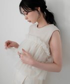 【リアン/Lian】のチュールドッキングニット 大人の最旬トレンドファッション＆コーディネート founy(ファウニー) ファッション Fashion レディースファッション Fashion for Women トップス・カットソー Cut & Sew Tops ニット Knit Tops & Sweaters コンパクト Compact, Small Size シンプル Simple, Minimal チュール Tulip, Tulip Motif ノースリーブ Sleeveless, No-Sleeve バランス Balance, Style Balance ボトム Bottoms, Lower Wear ポケット Pocket, Pocket Detail thumbnail アイボリー|ID: prp329100004986569 ipo3291000000037351593