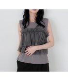 【リアン/Lian】のチュールドッキングニット 大人の最旬トレンドファッション＆コーディネート founy(ファウニー) ファッション Fashion レディースファッション Fashion for Women トップス・カットソー Cut & Sew Tops ニット Knit Tops & Sweaters コンパクト Compact, Small Size シンプル Simple, Minimal チュール Tulip, Tulip Motif ノースリーブ Sleeveless, No-Sleeve バランス Balance, Style Balance ボトム Bottoms, Lower Wear ポケット Pocket, Pocket Detail thumbnail グレー|ID: prp329100004986569 ipo3291000000037351595