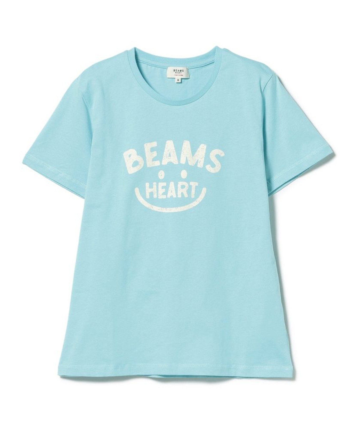 【ビームス ハート/BEAMS HEART】のスマイルロゴ Tシャツ(M~L) 26SS ウォッシャブル 定番 ロゴT インテリア・キッズ・メンズ・レディースファッション・服の通販 founy(ファウニー) 　ファッション　Fashion　レディースファッション　Fashion for Women　トップス・カットソー　Cut & Sew Tops　シャツ・ブラウス・オフィスカジュアル　Elegant Blouses & Button-Ups　ロングTシャツ・Tシャツ　Longline T-Shirts & Tees　2026年　2026　2026春夏・S/S　Spring/Summer 2026 SS26　おすすめ　Recommended / Our Picks　インナー　Innerwear　ウォッシャブル　Machine Washable　コンパクト　Compact, Small Size　シンプル　Simple, Minimal　ジャケット　Jacket, Outerwear　パーカー　Hoodie, Parka　人気　Popular, Best Seller　定番　Standard, Basic Item　SAX|ID: prp329100004986574 ipo3291000000037351640