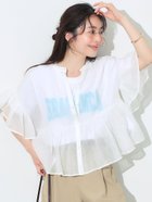【コカ/COCA】の【田中里奈様着用】シアーフリルブラウス 大人の最旬トレンドファッション＆コーディネート founy(ファウニー) ファッション Fashion レディースファッション Fashion for Women トップス・カットソー Cut & Sew Tops シャツ・ブラウス・オフィスカジュアル Elegant Blouses & Button-Ups インナーキャミ Inner Camisole ガーリー Girly, Feminine Style キャミソール Camisole, Spaghetti Strap Top ギャザー Gathered, Ruffled シアー Sheer, See-Through スキッパー Skipper, Open Collar スリーブ Sleeve, Long Sleeve / Short Sleeve タンク Tank Top, Sleeveless Top デニム Denim, Jeans Material フェミニン Feminine, Girly フリル Frill, Ruffle フレア Flare, Flared フロント Front, Front Design ポケット Pocket, Pocket Detail 半袖 Short Sleeve, Half Sleeve 無地 Plain, Solid Color ワイド Wide, Wide Fit 夏 Summer 2026年 2026 2026春夏・S/S Spring/Summer 2026 SS26 thumbnail White|ID: prp329100004986575 ipo3291000000037351644