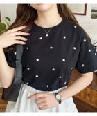 【モーメントプラス/moment+ / MEN】のハート刺繍半袖Tシャツ ブラック|ID: prp329100004986578 ipo3291000000037351675