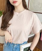 【モーメントプラス/moment+ / MEN】のハート刺繍半袖Tシャツ ピンク|ID: prp329100004986578 ipo3291000000037351678