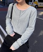 【ラナン/Ranan】のRanan/レイヤードヘンリーネックリブTシャツ 大人の最旬トレンドファッション＆コーディネート founy(ファウニー) ファッション Fashion レディースファッション Fashion for Women トップス・カットソー Cut & Sew Tops シャツ・ブラウス・オフィスカジュアル Elegant Blouses & Button-Ups ロングTシャツ・Tシャツ Longline T-Shirts & Tees インナー Innerwear スラックス Slacks, Dress Pants デニム Denim, Jeans Material 長袖 Long Sleeve, Full Sleeve ポケット Pocket, Pocket Detail ミドル Middle Length, Mid Height ワンポイント One Point, Statement Accent thumbnail GRK|ID: prp329100004986579 ipo3291000000037351681