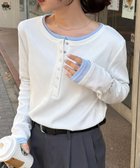 【ラナン/Ranan】のRanan/レイヤードヘンリーネックリブTシャツ 大人の最旬トレンドファッション＆コーディネート founy(ファウニー) ファッション Fashion レディースファッション Fashion for Women トップス・カットソー Cut & Sew Tops シャツ・ブラウス・オフィスカジュアル Elegant Blouses & Button-Ups ロングTシャツ・Tシャツ Longline T-Shirts & Tees インナー Innerwear スラックス Slacks, Dress Pants デニム Denim, Jeans Material 長袖 Long Sleeve, Full Sleeve ポケット Pocket, Pocket Detail ミドル Middle Length, Mid Height ワンポイント One Point, Statement Accent thumbnail WHK|ID: prp329100004986579 ipo3291000000037351683