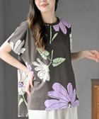【アールピーエス/rps】の花柄プリントT 大人の最旬トレンドファッション＆コーディネート founy(ファウニー) ファッション Fashion レディースファッション Fashion for Women フラワー Flower, Floral プリント Print, Printed Pattern 再入荷 Restock / Back in Stock 夏 Summer thumbnail ラベンダー|ID: prp329100004986581 ipo3291000000037351700