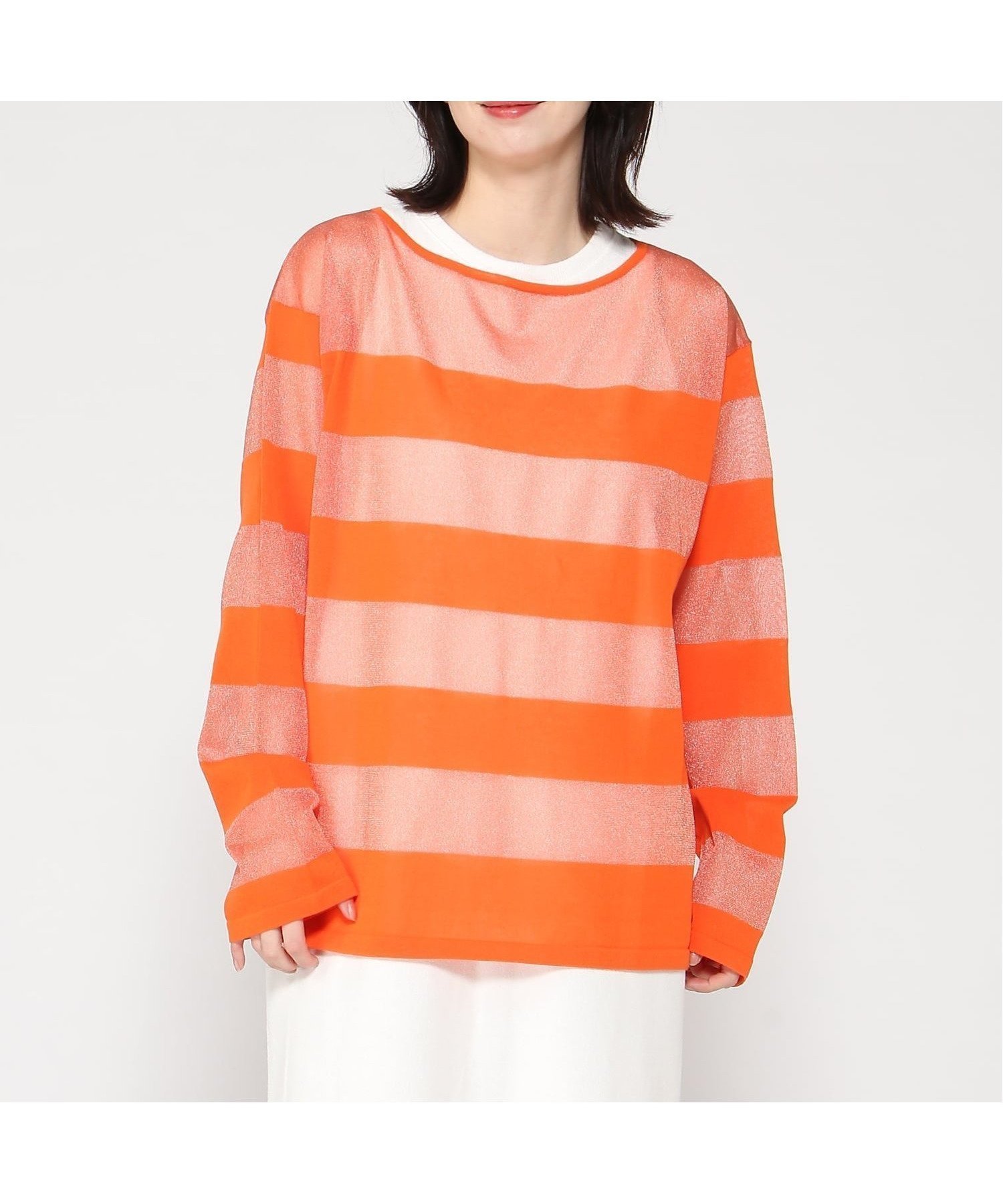 【グレディブリリアン/Gready Brilliant】のGready Brilliant/シアーボーダーPO インテリア・キッズ・メンズ・レディースファッション・服の通販 founy(ファウニー) ファッション Fashion レディースファッション Fashion for Women デニム Denim, Jeans Material ミックス Mix, Mixed Style ORA|ID: prp329100004986588 ipo3291000000037351754