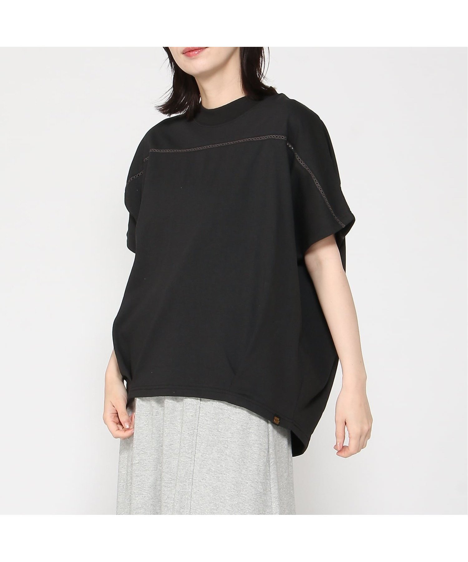 【クリフメイヤー/KRIFF MAYER】のウェットプロテクトレースコクーンT インテリア・キッズ・メンズ・レディースファッション・服の通販 founy(ファウニー) 　ファッション　Fashion　レディースファッション　Fashion for Women　BLACK|ID: prp329100004986597 ipo3291000000037351791