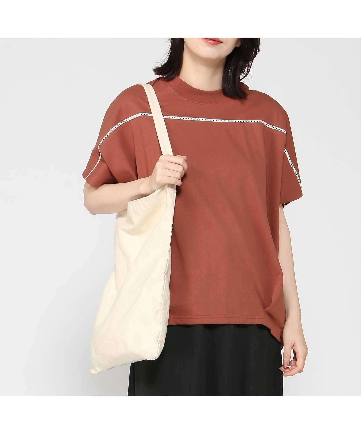 【クリフメイヤー/KRIFF MAYER】のウェットプロテクトレースコクーンT インテリア・キッズ・メンズ・レディースファッション・服の通販 founy(ファウニー) 　ファッション　Fashion　レディースファッション　Fashion for Women　BROWN|ID: prp329100004986597 ipo3291000000037351792