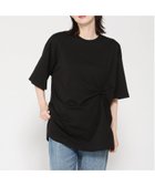【ジーンズメイト/JEANS MATE】のC-FORT POINT/フロント ねじり BIG Tシャツ レディース シンプルゆったり ルーズ 体型カバー 綿100% 大人の最旬トレンドファッション＆コーディネート founy(ファウニー) ファッション Fashion レディースファッション Fashion for Women トップス・カットソー Cut & Sew Tops シャツ・ブラウス・オフィスカジュアル Elegant Blouses & Button-Ups ロングTシャツ・Tシャツ Longline T-Shirts & Tees カーゴパンツ Cargo Pants, Utility Pants カーディガン Cardigan, Knitwear キャップ Cap, Baseball Cap キャラクター Character, Licensed Characters シンプル Simple, Minimal ジャケット Jacket, Outerwear スウェット / スエット Sweatshirt, Sweatwear ストライプ Stripe, Striped Pattern スニーカー Sneakers, Trainers スポーツ Sports, Activewear スラックス Slacks, Dress Pants セットアップ Set-Up, Coordinated Outfit センター Center, Center Line デニム Denim, Jeans Material 定番 Standard, Basic Item 人気 Popular, Best Seller パーカー Hoodie, Parka フレア Flare, Flared フロント Front, Front Design ブルゾン Blouson, Bomber Jacket ベーシック Basic, Essential ミリタリー Military, Army Style リュック Backpack, Rucksack ルーズ Loose, Oversized ロング Long, Long-Length thumbnail ブラック|ID: prp329100004986598 ipo3291000000037351799