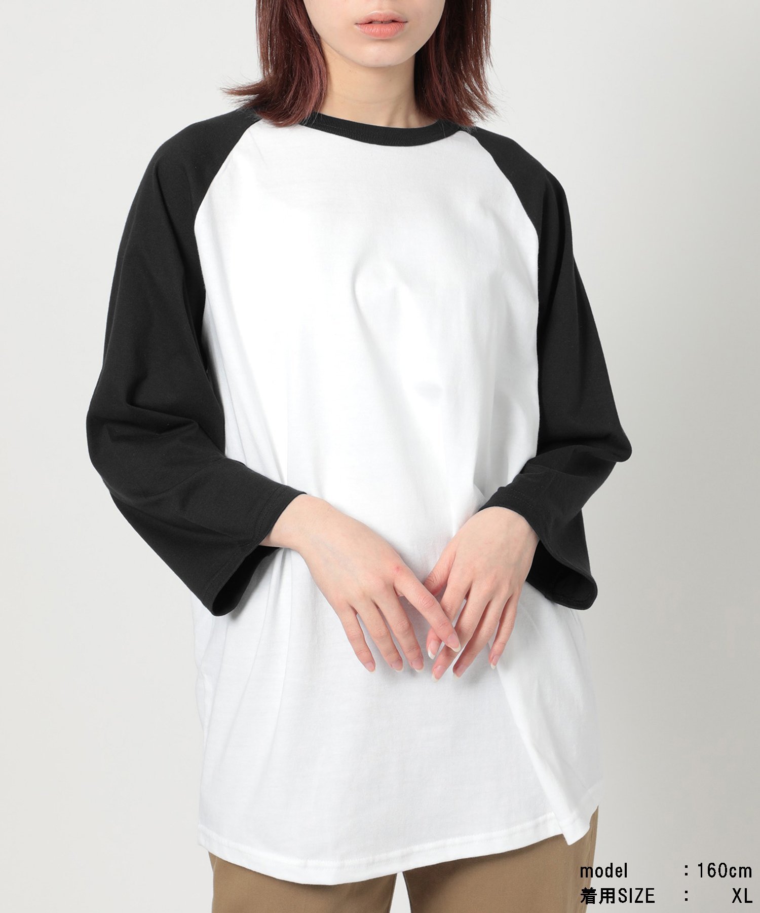 【セットアップセブン/SETUP7】のUnited Athle/5.6オンス ラグラン Tシャツ ロンT 七分袖 長袖 カットソー プルオーバー 重ね着 ユニセックス オーバーサイズ ユナイテッドアスレ 5045 インテリア・キッズ・メンズ・レディースファッション・服の通販 founy(ファウニー) 　ファッション　Fashion　レディースファッション　Fashion for Women　トップス・カットソー　Cut & Sew Tops　シャツ・ブラウス・オフィスカジュアル　Elegant Blouses & Button-Ups　ロングTシャツ・Tシャツ　Longline T-Shirts & Tees　カジュアルプルオーバー・ニットトップス　Pullovers & Knit Tops / Casual Pullovers　カットソー・ベーシックTシャツ　Cut-and-Sewn Tops / Stretch Tees & Basics　アクセサリー　Fashion Accessories　カットソー　Cut and Sewn Top　カーゴパンツ　Cargo Pants, Utility Pants　シンプル　Simple, Minimal　ジャケット　Jacket, Outerwear　スウェット / スエット　Sweatshirt, Sweatwear　デニム　Denim, Jeans Material　人気　Popular, Best Seller　長袖　Long Sleeve, Full Sleeve　ハーフ　Half, Half-Length　ボトム　Bottoms, Lower Wear　ポロシャツ　Polo Shirt, Collared Tee　無地　Plain, Solid Color　再入荷　Restock / Back in Stock　送料無料　Free Shipping　おすすめ　Recommended / Our Picks　スマホショルダーバッグ　Smartphone Shoulder Bag　WHTXBLK|ID: prp329100004986601 ipo3291000000037351812