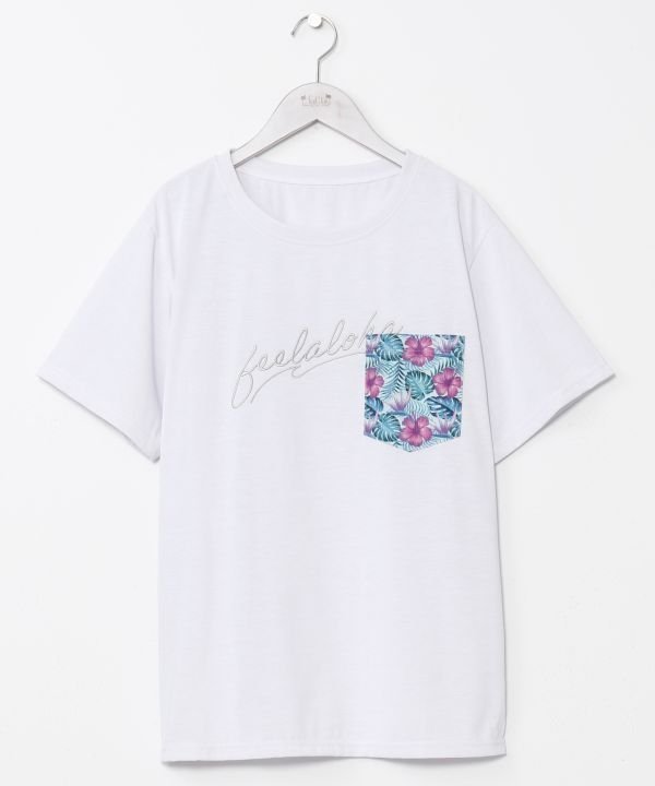 【アミナコレクション/Amina Collection】の【カヒコ】エケアホUVカットメンズTシャツ インテリア・キッズ・メンズ・レディースファッション・服の通販 founy(ファウニー) 　ファッション　Fashion　レディースファッション　Fashion for Women　トップス・カットソー　Cut & Sew Tops　シャツ・ブラウス・オフィスカジュアル　Elegant Blouses & Button-Ups　ロングTシャツ・Tシャツ　Longline T-Shirts & Tees　プリント　Print, Printed Pattern　ポケット　Pocket, Pocket Detail　メンズ　Men's, Menswear　夏　Summer　ホワイト|ID: prp329100004986609 ipo3291000000037351851